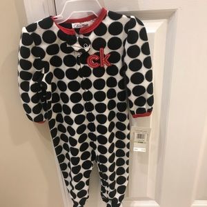 NWT - Calvin Klein zipper pajamas size 3-6 months